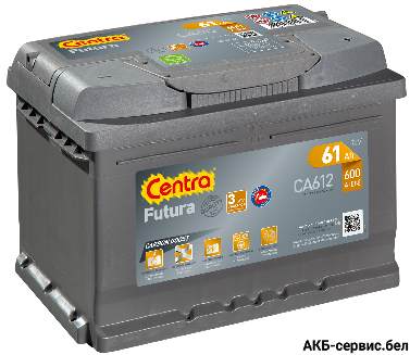 Centra Futura CA612 (61Ah) низкий